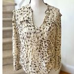 Rails Cream & Brown Lydia Blouse Puma Leopard Print Photo 0