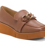 Naked Feet Leather Privy Platform loafer size 10 NWOT Brown Photo 0