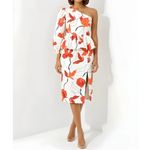 Anthropologie HUTCH x One Shoulder Peplum Midi Dress, Red, 0 (US) Photo 1