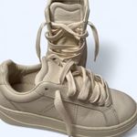 ZARA Cream Leather Sneakers Photo 0