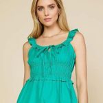 Skies Are Blue NWOT Stitch Fix Flirty Ruffle Smocked Top Green Size Medium M NEW Photo 0