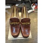 Ralph Lauren Lauren Women Winslet Crocodile-Embossed Leather Pump Loafer 6 Photo 3