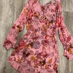 Mossimo Supply Co Romantic Italian countryside romper long sleeve floral pink small Photo 3