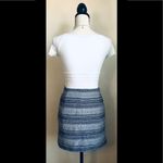 Banana Republic White & Navy Blue Striped Mini Skirt, A-Line, Sz. 4 Photo 4
