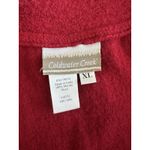 Coldwater Creek  Women's 100% WOOL Red Sweater Cardigan Jacket, Sz XL (b50) Photo 3