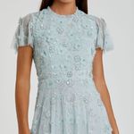 Mac Duggal 9212 Womens Embellished High Neck Cap Sleeve A Line Dress Photo 3