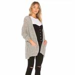 Free People  XS Grey Open Oversized Knit Alpaca Open Front Long Cardigan Pockets Photo 1
