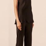 Shona joy Mia One Shoulder Cowl Back Satin Top in Black Photo 0