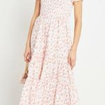 OPT Smocked Daphne Dress Size XL midi tiered floral peach White Photo 0