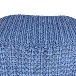 Urban Outfitters  LARGE Blue Chunky Cable Knit Long Sleeve V-Neck Sweater Top Photo 4