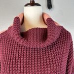 Free People Colorblock Park City Pullover Sweater Size M Waffle Knit Cowl Neck Photo 1