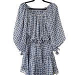 MISA Los Angeles NWT Off-shoulder Zonia Mini Dress Blue Large Photo 4