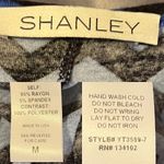 Shanley Chevron Mesh Back Casual Long Sleeve Top Hi Lo Hem Royal Blue Black M Size M Photo 10