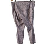 Athleta Women’s Crop Leggings XL Purple Black Animal Print High Rise Stretch Photo 4