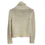 Ralph Lauren Vtg  Alpaca Wool Cardigan Sweater Womens Medium Cream Leather Buckle Photo 1