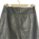 Cache NEW  Size 8 Black Pencil Skirt Leather Photo 1