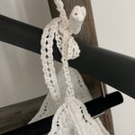 Crochet White Crop Top, Cover Up / Size S Photo 7