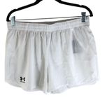Under Armour Womens UA Accelerate Training Shorts White Size L Photo 2