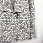 Lucky Brand  Plus Size 2X Cardigan‎ Aztec Print Grey White Boho Jacket 942 Photo 7