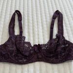 Vintage Victoria’s Secret Unlined Underwire Bra 36B Purple Lace Made In USA Size undefined Photo 0