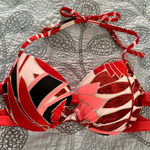 Aerie  Coral Brooke Swim Suit Bikini Top‎ Size 34C Photo 0
