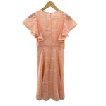 Champagne & Strawberry Jane Choi Lace Flutter Sleeve Midi Dress Women S Pink Photo 8
