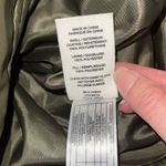 Avec Les Filles Faux-Leather Puffer Jacket Coat Size Small Olive Green Snap Clos Photo 5