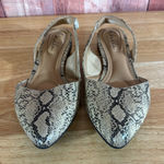 Abella‎ Tan And Black Sling Back Flats Size 7.5 Photo 0