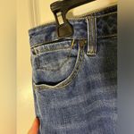 CAbi Ripped Distressed Frayed Holes Denim High Cropped Straight Zip Jeans Sz 4 Photo 9