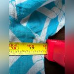 Lexi York Light Blue With White Chains Print Sheer Summer V Neck Top Sz S Photo 9