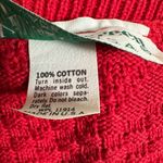 Vintage Village Green 100% cotton Red Knit Sweater Vest Size M Red Size M Photo 2