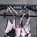 Old Navy  Black and Pink Floral Active Tank Top Photo 2