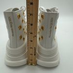 Alexander McQueen $1090 Boxer Dog Calf White Leather Platform Boots NWB 38/8 Photo 5