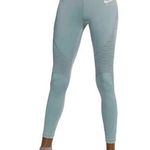 Nike  Air Dri Fit 7/8 Leggings Running High Rise Moto Panel Mint Green Small Photo 0