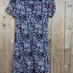 Monsoon ‎ Maxi Dress Blue/ White Sleeveless Size 6 Floral Bird Pink Navy Spring Photo 0