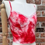 SheIn Tie dyed neon crop top with lace accents / 1X / Excellent condition Photo 1