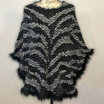 Alfred Dunner NWT  sweater poncho with faux fur trim S/M Photo 0