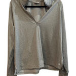 Danskin  Pullover Top Quarter Zip Long Sleeve Athleisure Gray‎ L Photo 0
