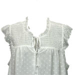 Torrid Plus Size Chiffon Clip Dot Smocked Ruffle Trim Blouse Top Size 2 (2X) Photo 4