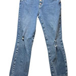 We The Free 27 Distressed Denim Jeans Frayed Hem Button Fly Light Wash Photo 0