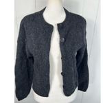 Sisley 100% Wool, Made in Italy cardigan sweater in dark gray size S. *Has flaw* Photo 0