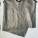 ZARA Faux Leather Lace Trim Knit Back Cami Photo 3