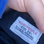 Free People WOMENS BLACK CORDUROY STRAIGHT LEG PANTS Photo 3