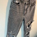 PacSun Gray Boyfriend Mom Jeans Distressed Ripped Knees High-Rise Denim Photo 3