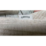 Orvis New Women's Taupe Tan Stripe Linen Button Down Shirt Size Small Photo 8