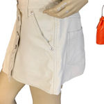 We The Free  "WYNNE" FREE PEOPLE FAUX LEATHER BONE CREAM MINI SKIRT (29/M) Photo 0
