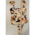 BCBGeneration NEW BCBGenertation Tank Bodysuit Womens XXS Floral Shoulder Tie Stretch Romantic Photo 3