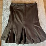 CHAPS  skirt size medium Chocolate Brown flowy flare Fall Vintage Y2K Photo 2