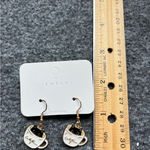 Cute Cat in Coffee Cup Dangle Earrings Photo 1