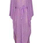 SUNDRESS Helene Crochet Sequins Kaftan, Lavender, XS/S Purple Photo 6